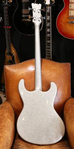 Basse Type Mosrite série "Discoramones" Silver Sparkle Phillipe Dubreuille de 2020