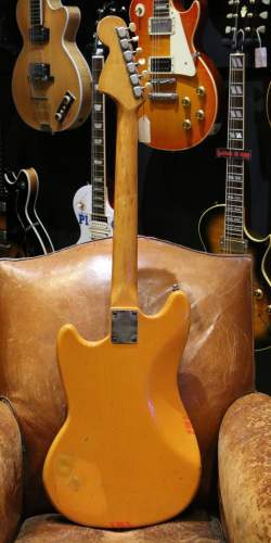 Fender Mustang Orange Competition Matching Headstock de 1969