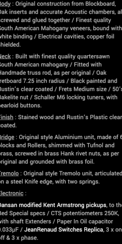 Dansan Guitars "The Red Special" Brian May Tribute de 2022