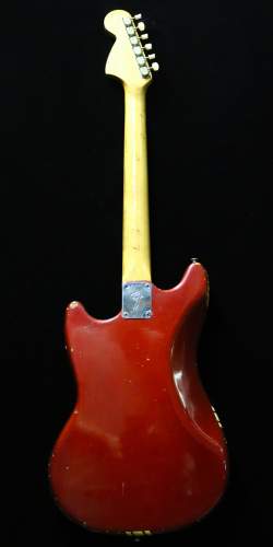 Fender Mustang Red Competition Matching Headstock de 1970