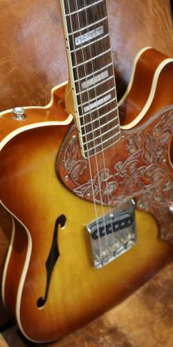 Fender Esquire Thinline Custom Built by Fred Stuart for Pete Anderson Sunburst de 1993