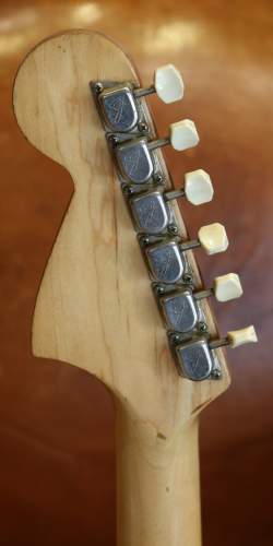 Fender Mustang Red Competition Matching Headstock de 1969