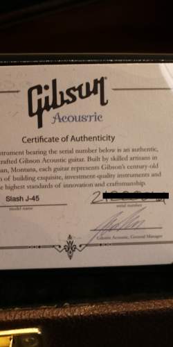 Gibson J-45 Slash Signature Vermillion Burst de 2020