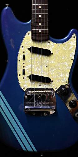Fender Mustang Blue Competition Matching Headstock de 1969