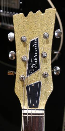 Guitare Type Mosrite série "Discoramones" Gold Sparkle Phillipe Dubreuille de 2020