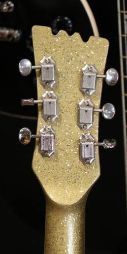 Guitare Type Mosrite série "Discoramones" Gold Sparkle Phillipe Dubreuille de 2020