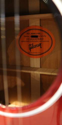 Gibson J-45 Slash Signature Vermillion Burst de 2020