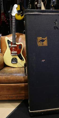 Fender Jaguar Série L Olympic White Matching Headstock de 1965